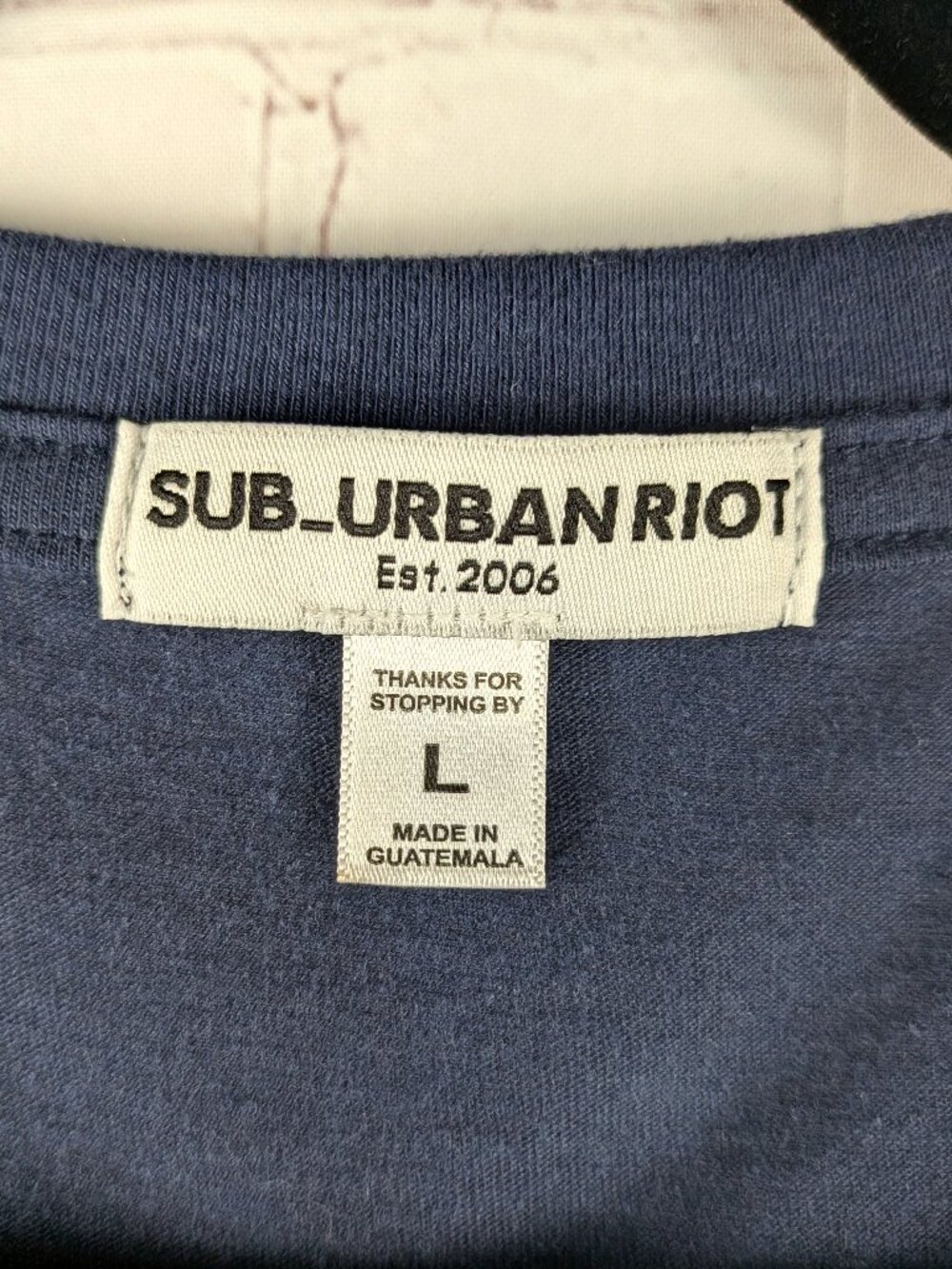 Sub_Urban Riot Be A Nice Human Navy Crop Top L - Picture 3 of 5